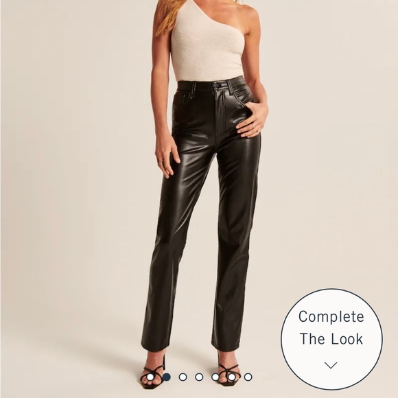 Abercrombie u0026 Fitch | Pants u0026 Jumpsuits | Af Curve Love Ultra High Rise 9s  Straight Vegan Leather Pants | Poshmark